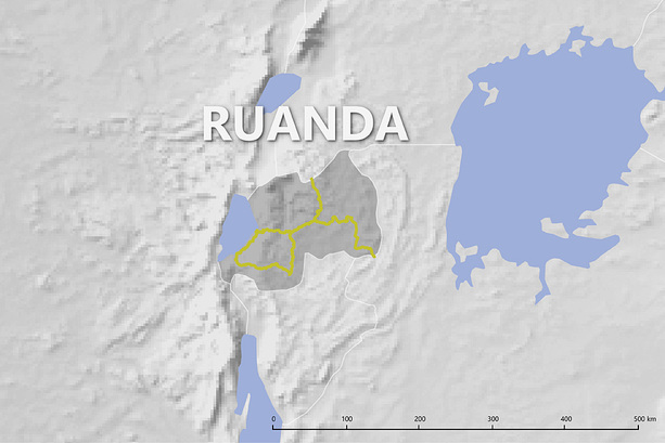 Reiseroute in Ruanda