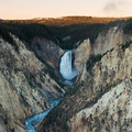 Lower Yellowstone Wasserfall bei Sonnenaufgang