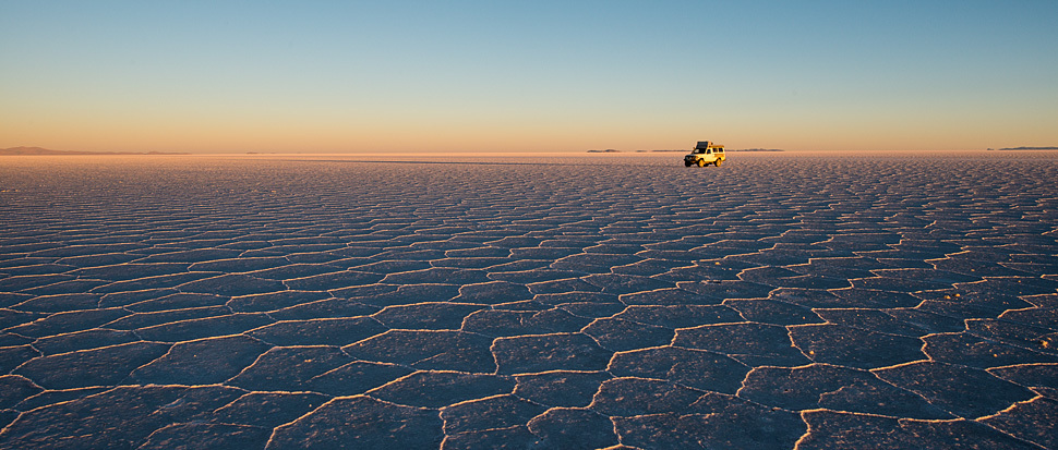 Unglaubliche Weiten auf dem Salar de Uyuni