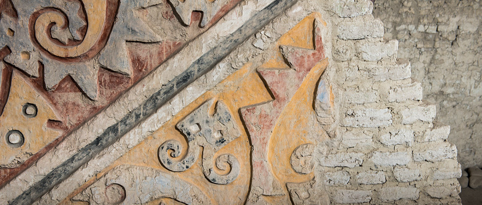 Sch&ouml;ne Fresken der Moche Kultur